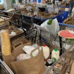 Donated food for community drive.